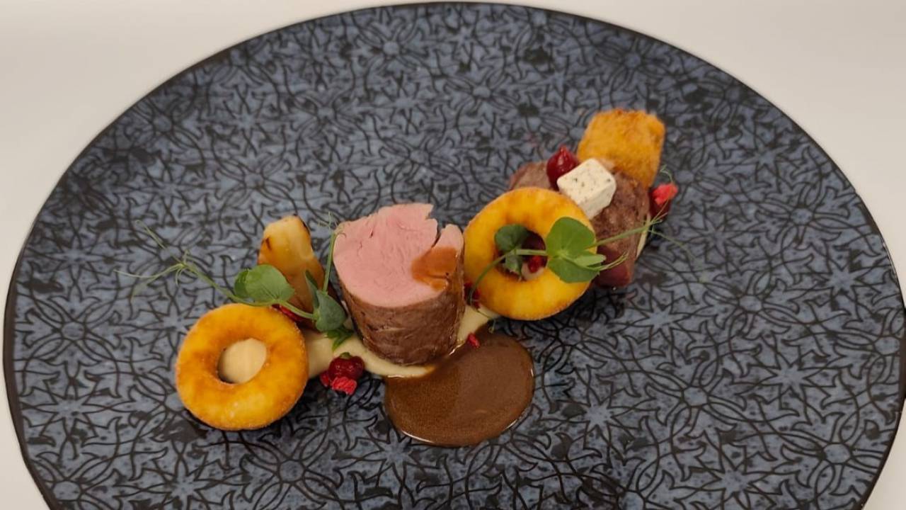 Haute Cuisine mit Fisch-Gourmet-Gericht 