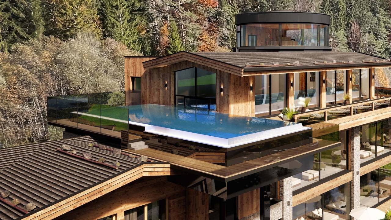 Außenpool im neuen Sky Spa im Adults Only Wellnesshotel